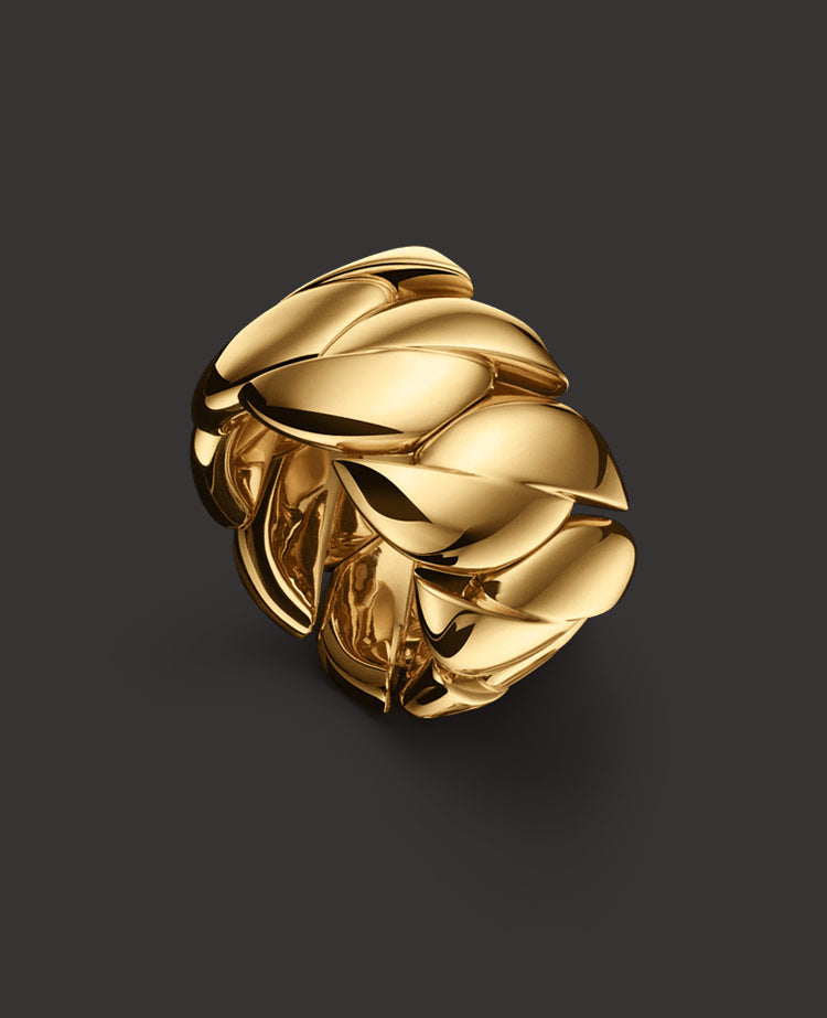 Zircon Gems Adorned Statement Ring