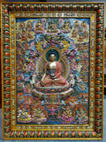 Sakyamuni Buddha Enlightenment Relief Thangka