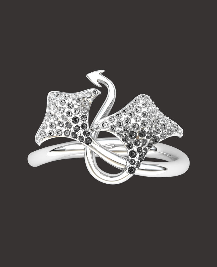 Filigree Design Brass Statement Ring
